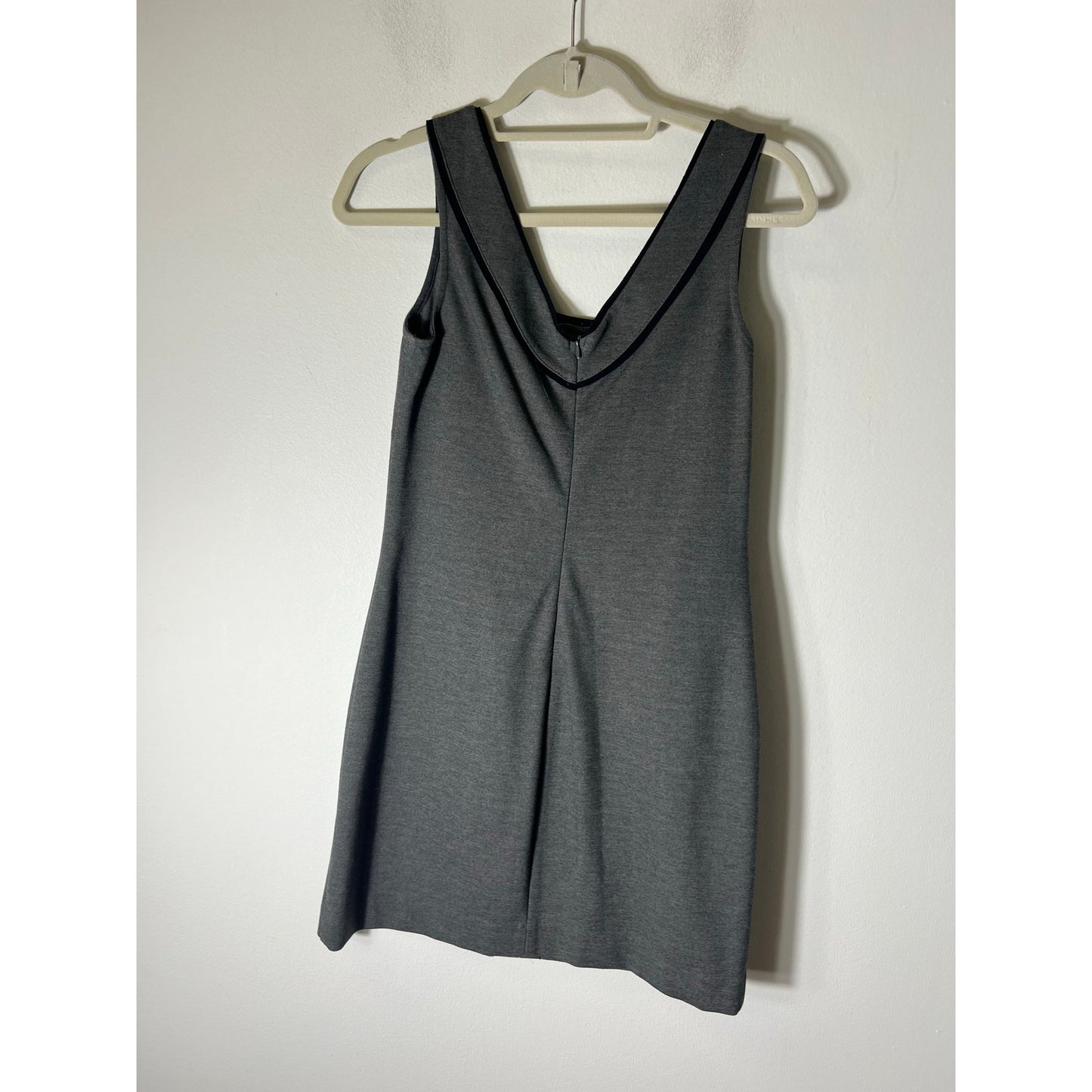 Henri Neman Gray Mini Dress w/ Embellishment Panel Down the Front. Sz M