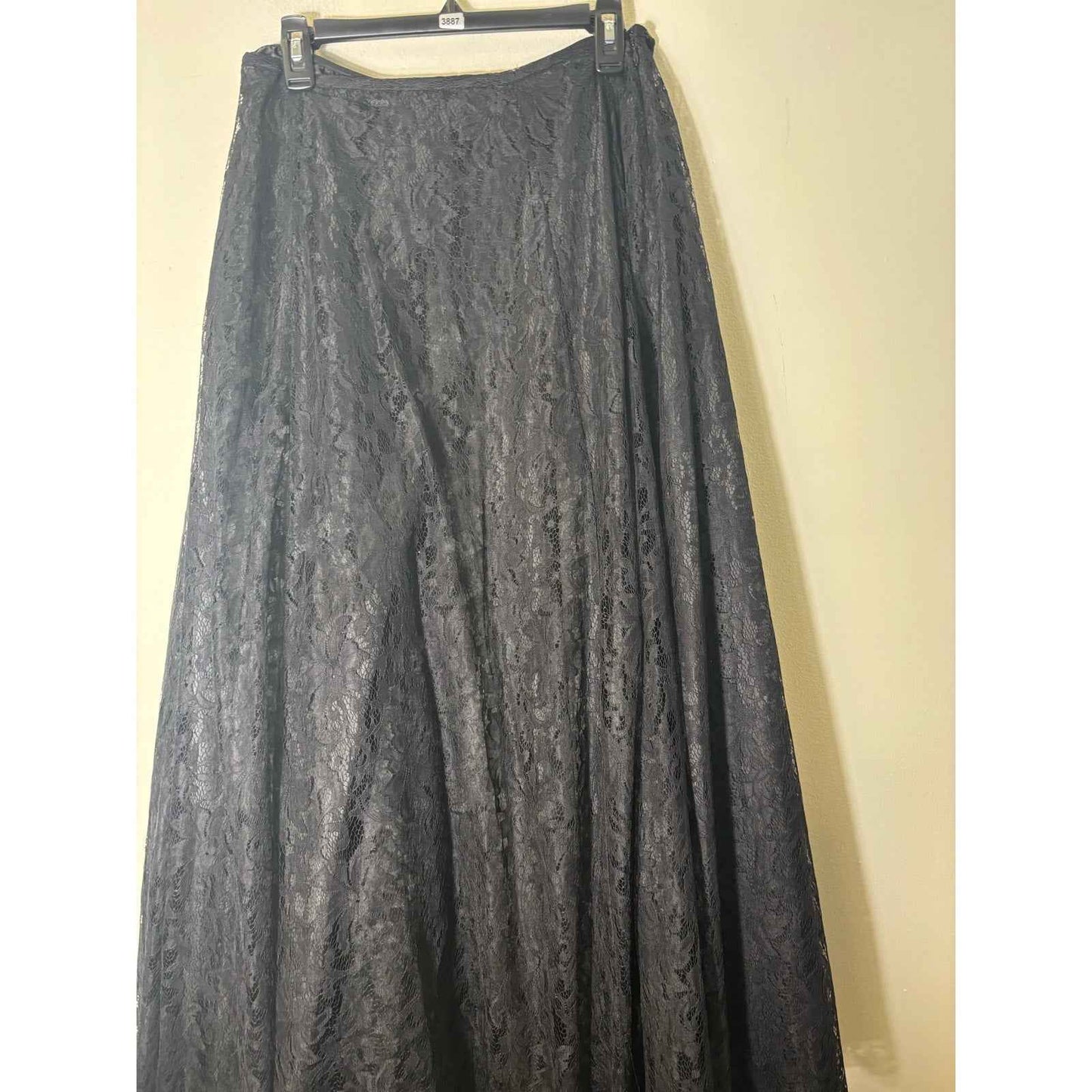 Lafayette 148 Black Lace Ballgown Skirt Sz 10