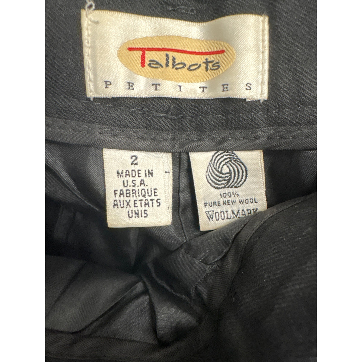 Talbots Petites Black Dress pants Sz 2