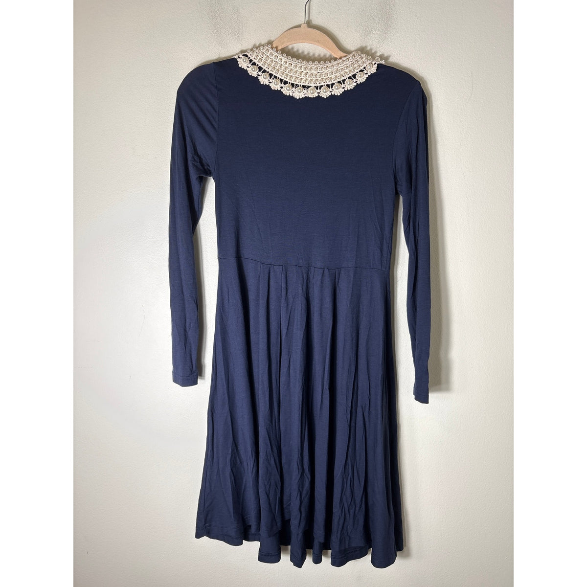 ASOS Maternity Navy Long Sleeve Knee Lengnth Knit Dress Sz 4