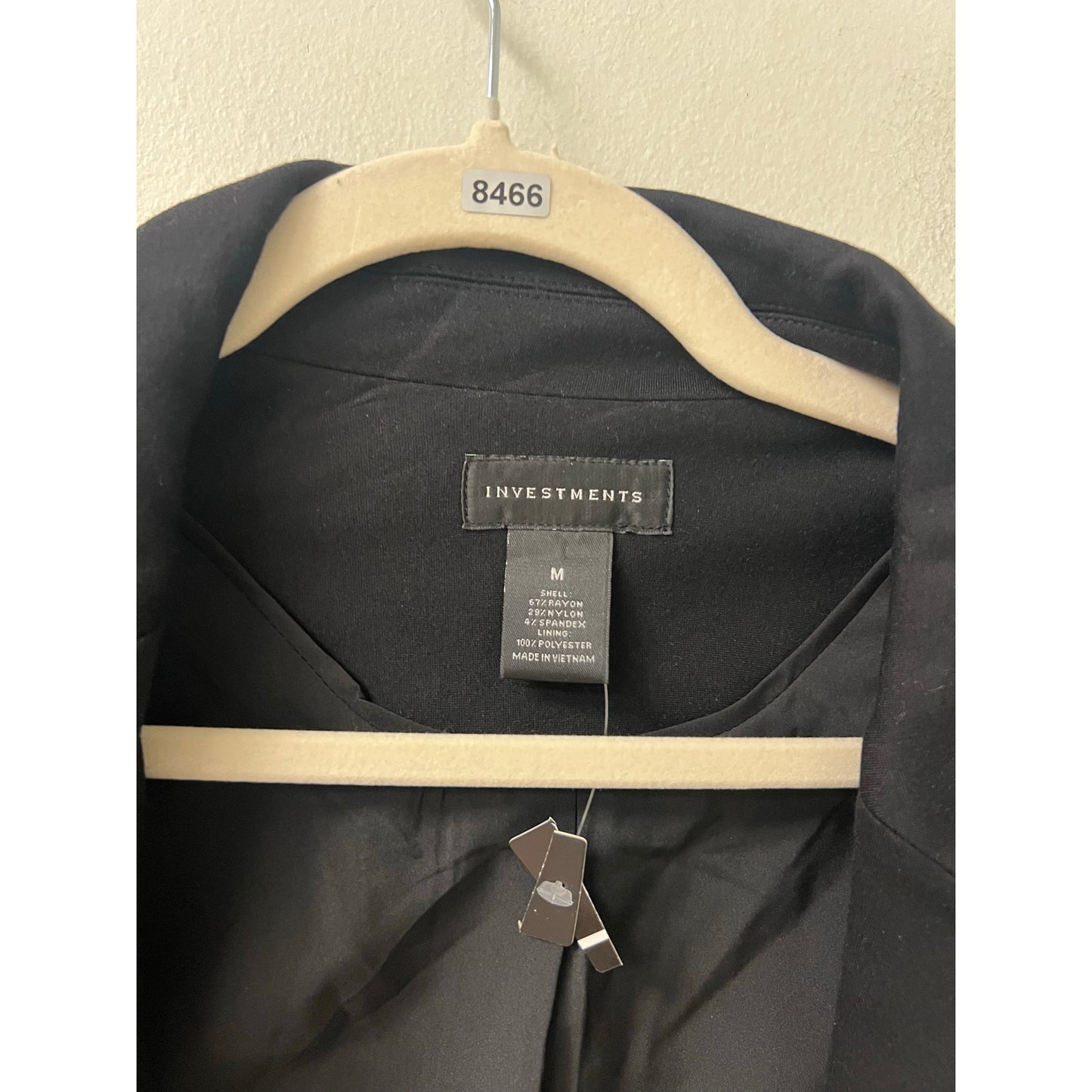 Investments Black and White Blazer Sz M