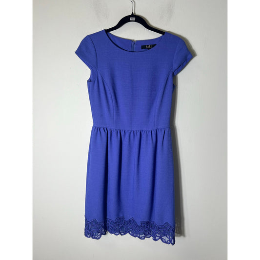 Alex Marie Purple Cap Sleeve A Line Dress Sz 4