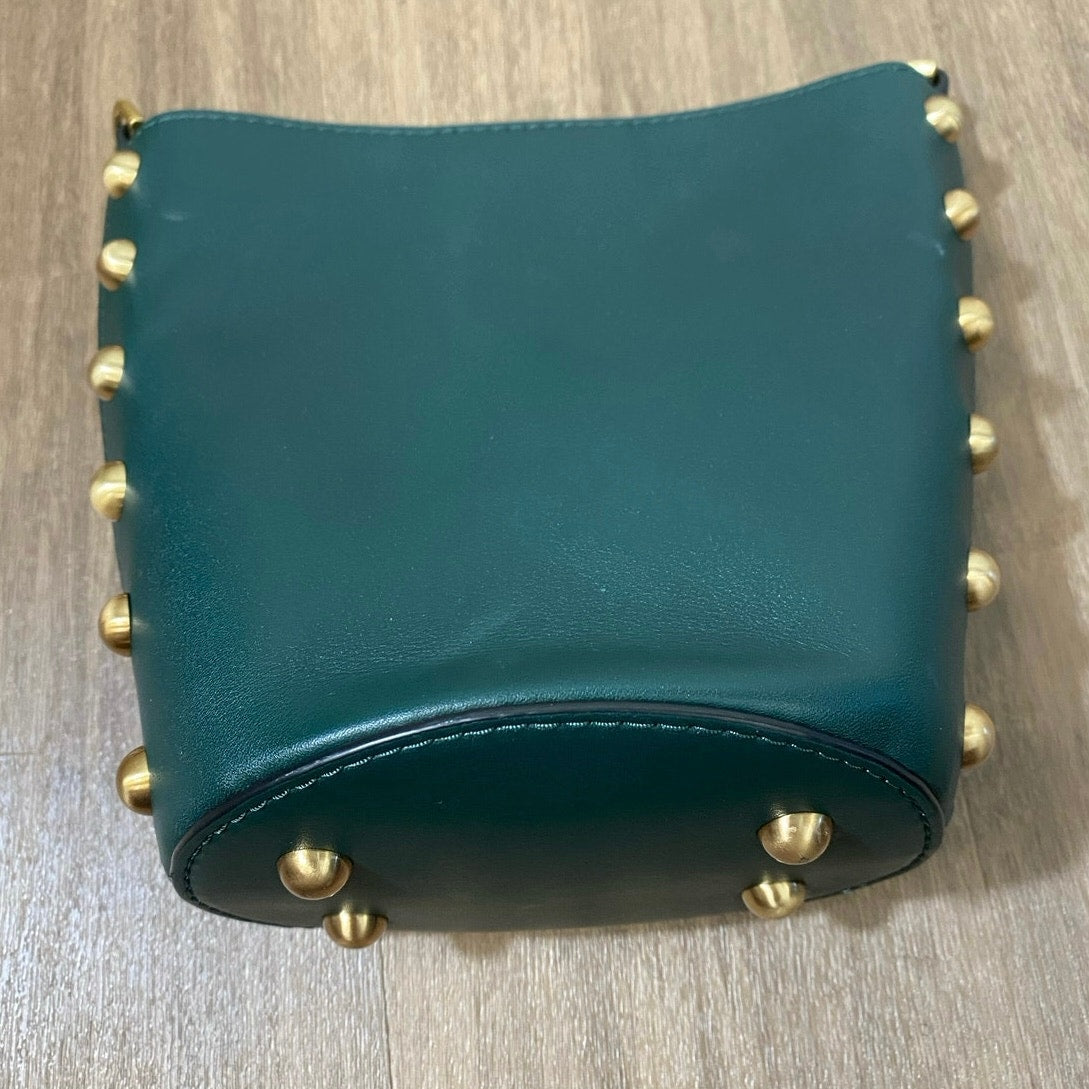 Flynn Dark Green Studded Handbag