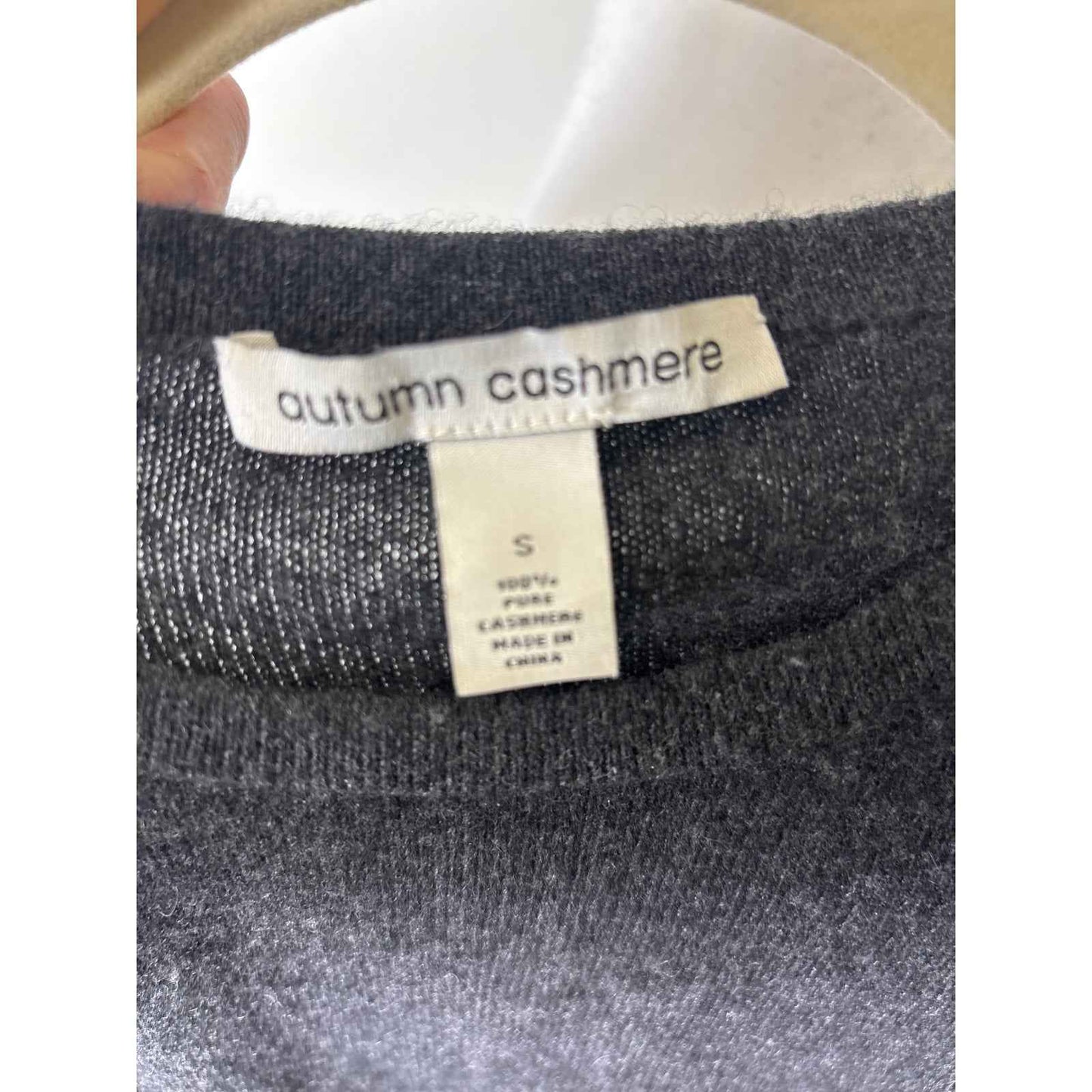 Autumn Cashmere Gray High Low Peplem Sweater Sz S
