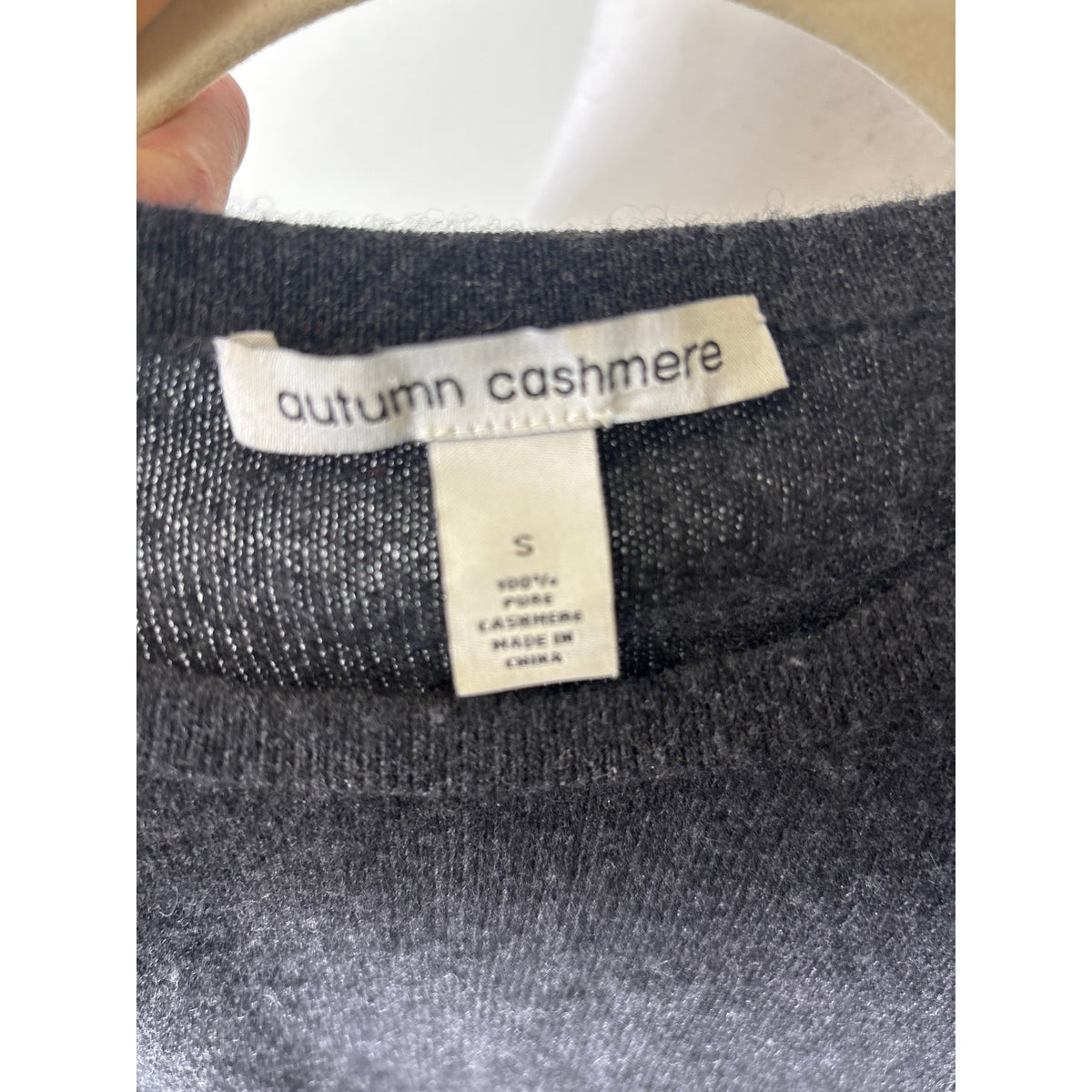 Autumn Cashmere Gray High Low Peplem Sweater Sz S