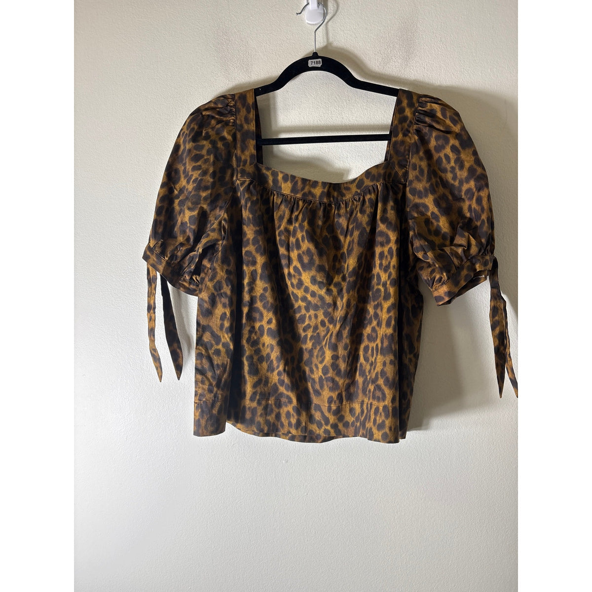 Rebecca Minkoff Brown and Black Cheetah Print Top Sz S