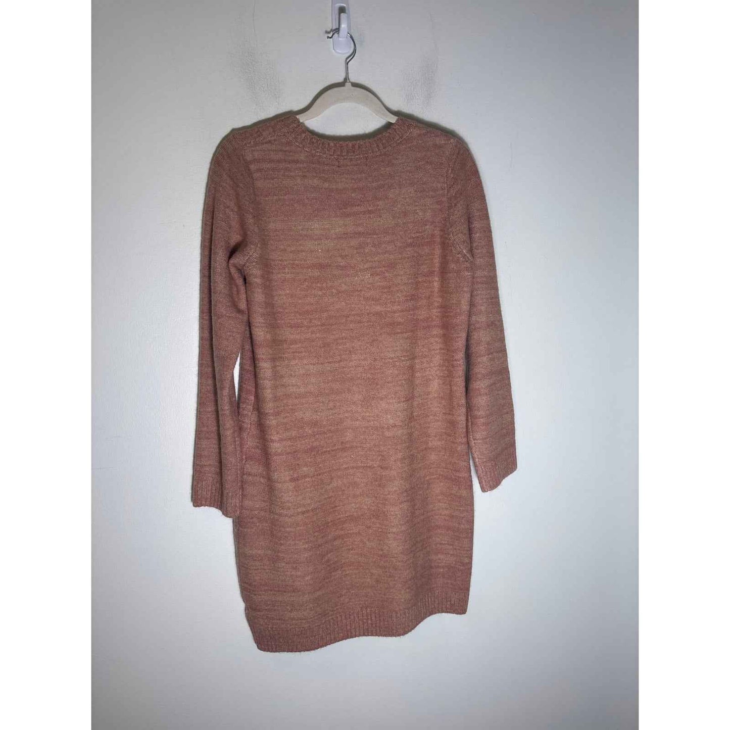 Skies are Blue Pink Long Sleeve Mini Sweater Dress Sz M