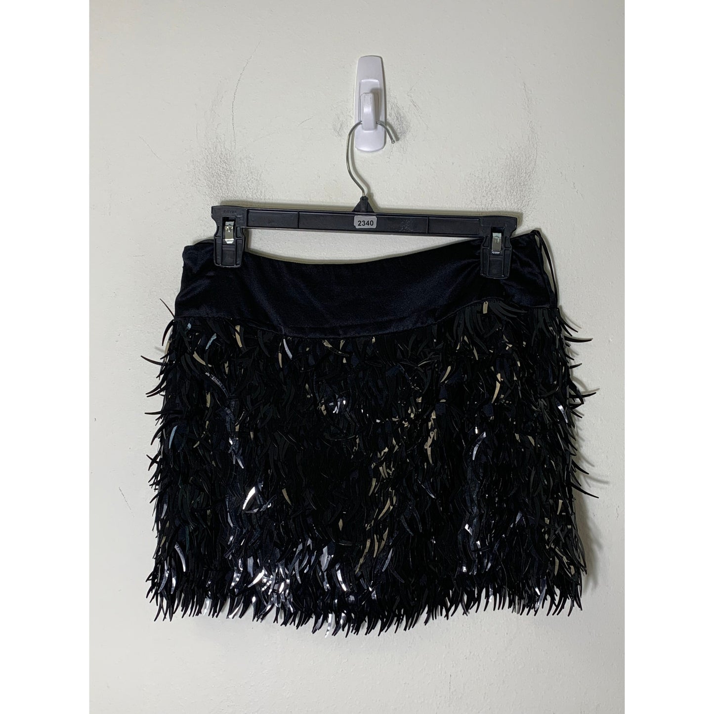 Foley and Corinna Black Sequins Mini Skirt Sz XS