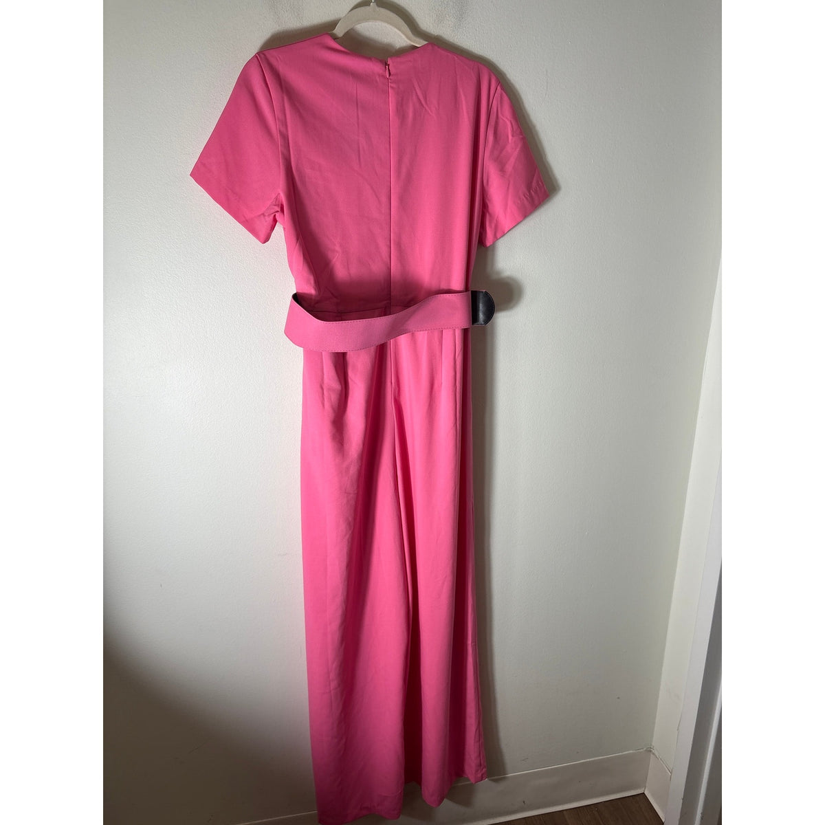 NWT CQ by CQ Bubblegum Pink Short Sleeve Jumpsuit Sz L