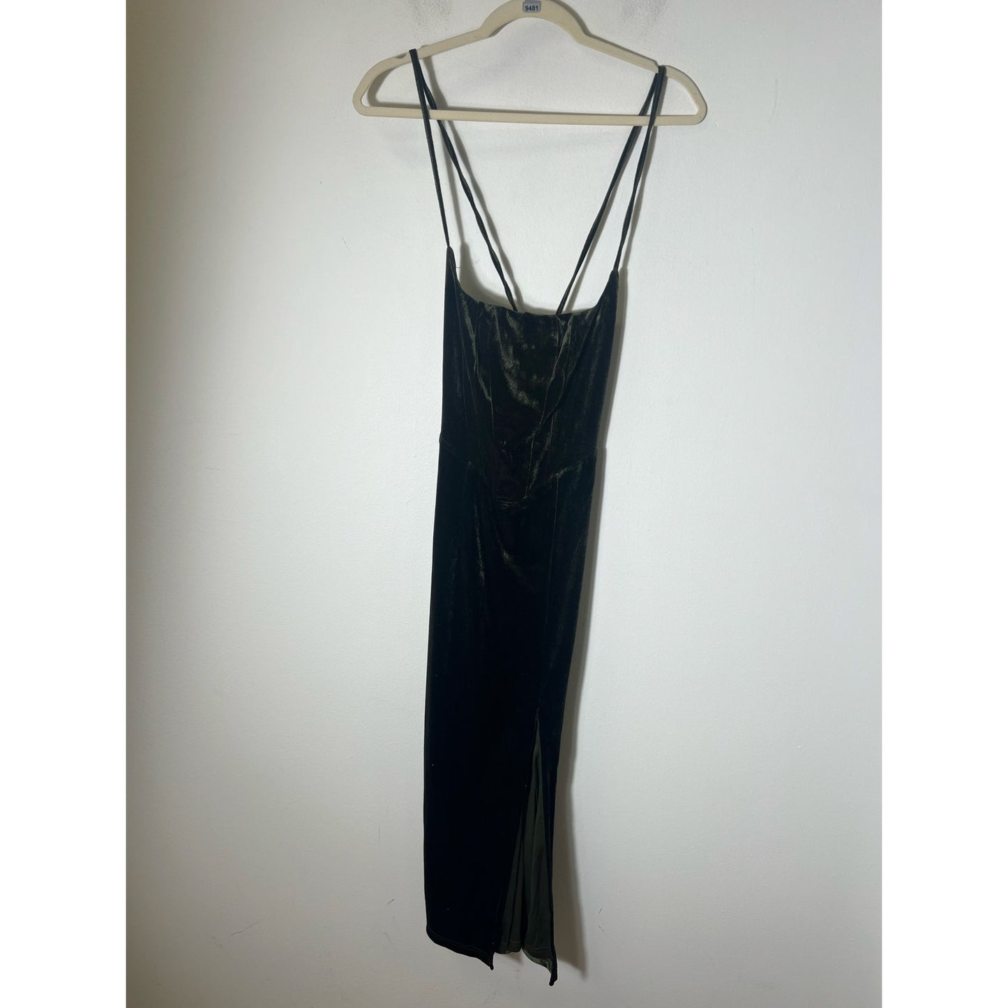 Lulu's Dark Green Velvet Sleeveless Cocktail Dress Sz XS