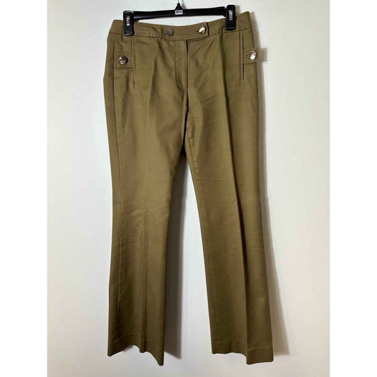 Etcetera Olive Green Flare Leg Pants Sz 4