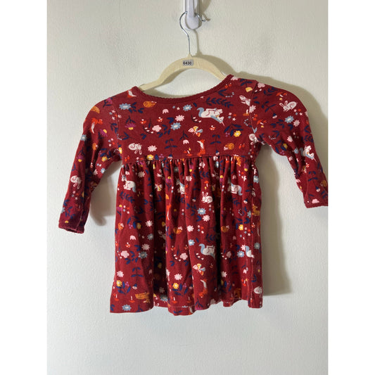 Girl's Hanna Andersson Red Long Sleeve Knit Dress Sz 2T