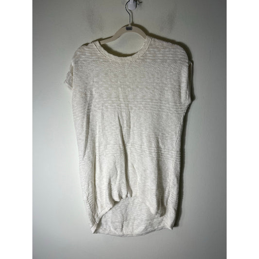 MOTH White Sleeveless Hi Low Hem Sweater Sz S