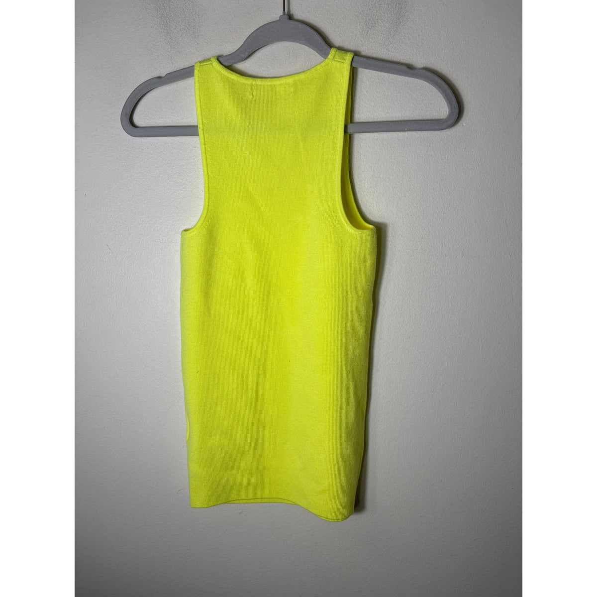 by Anthropologie Neon Yellow Sleeveless Knit Tank Sz S