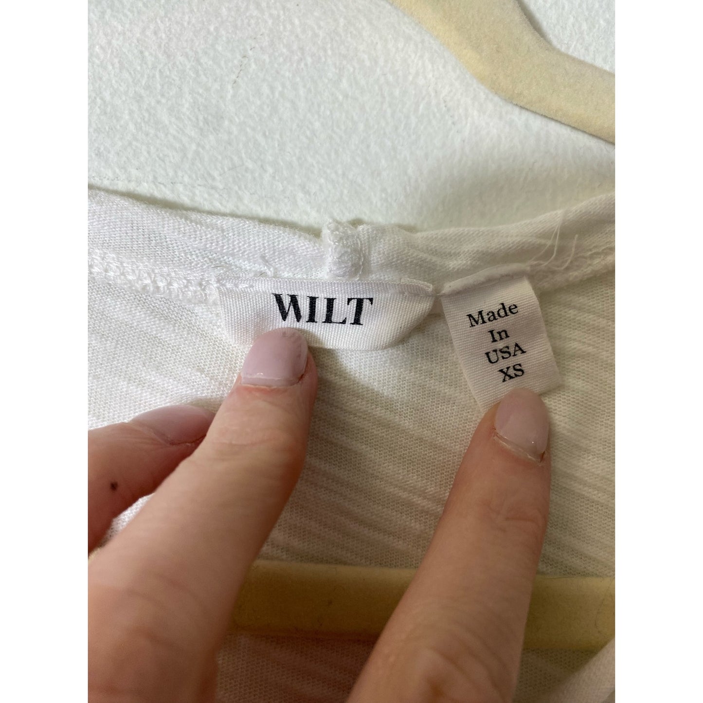 WILT White long sleeve cotton shirt Sz XS