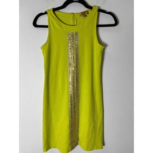 Girls Nicole MILLER Lime Green Shift Dress Size XL