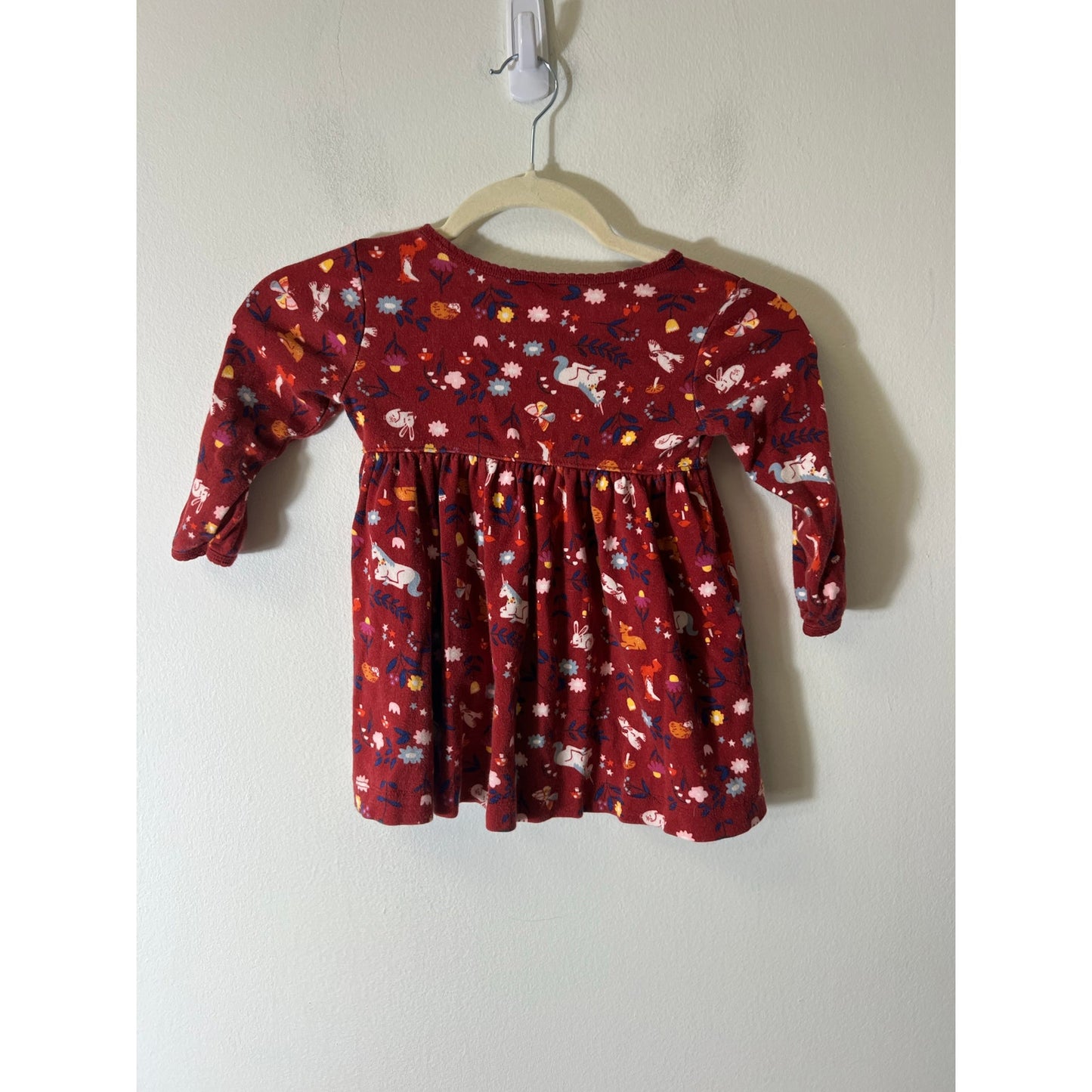 Girl's Hanna Andersson Red Long Sleeve Knit Dress Sz 2T