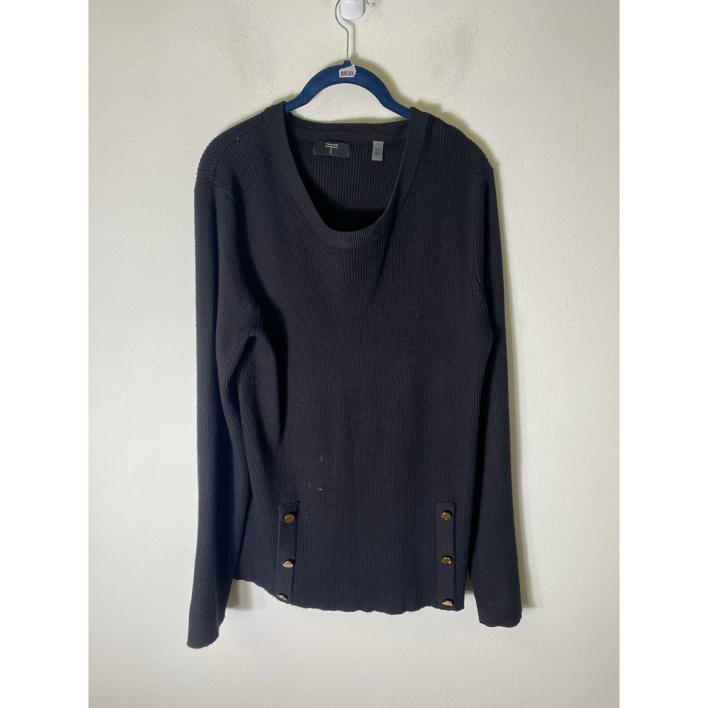 Tahari Black Sweater Sz XL