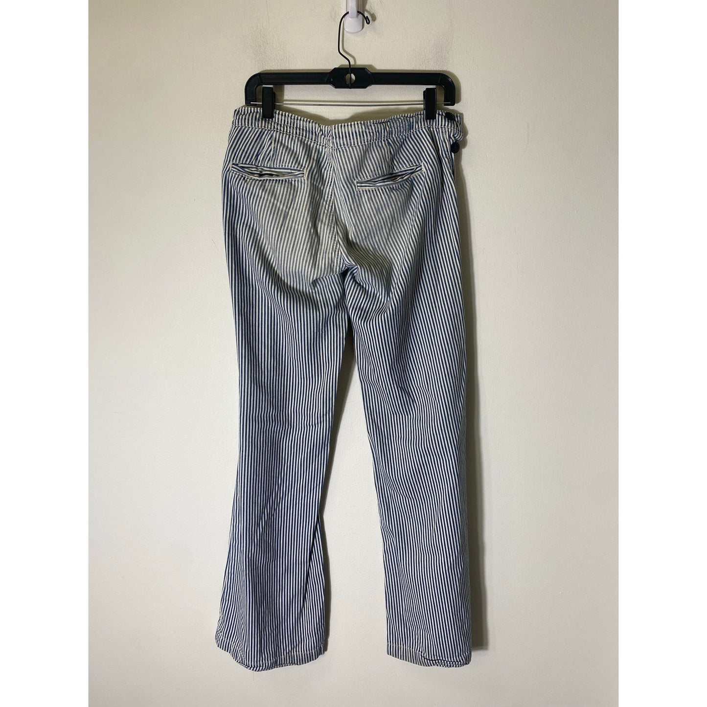 AG The Sailor Blue White Wide Leg Pants Sz 28R