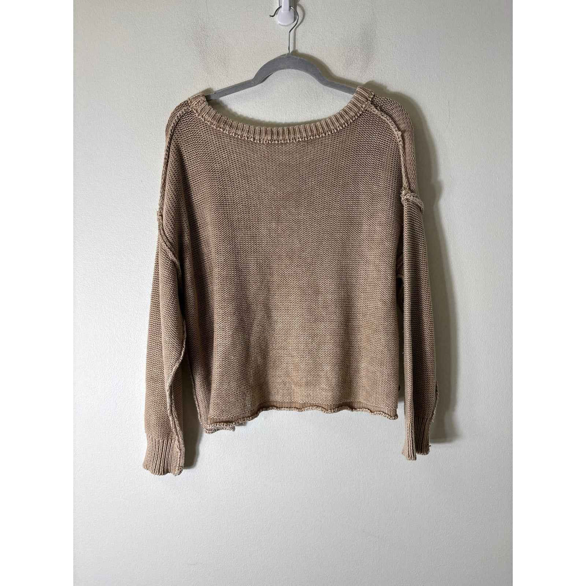 Mustard Seed Tan Over Size Pullover Sweater Sz S