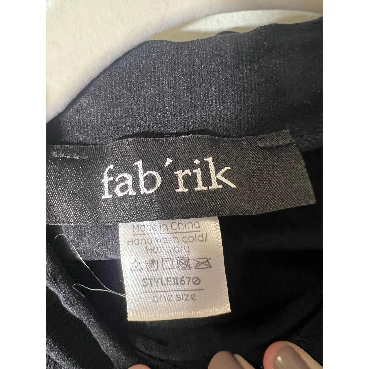Fabrik Black Nylon Shirt One Size