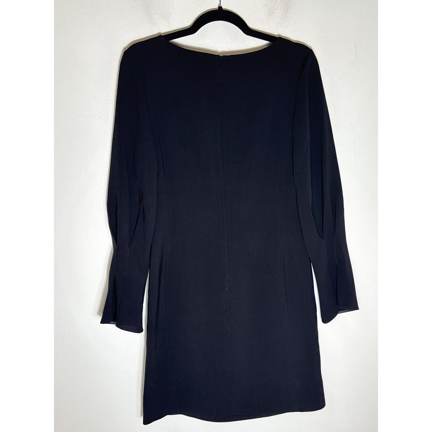 M.M. Lafleur Black Long Sleeve Knee Length Shift Dress Sz 2