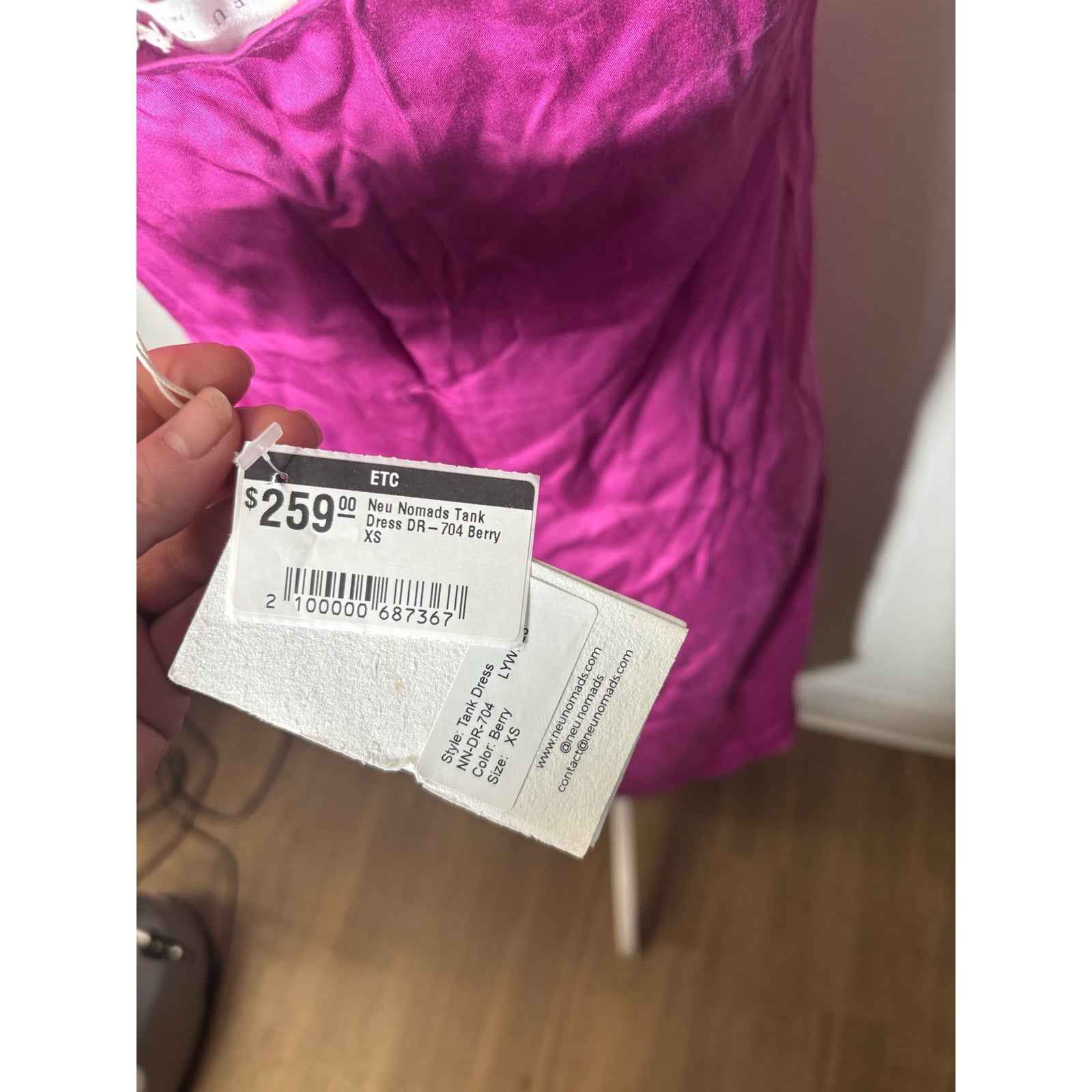 NWT Neu Nomads Berry Tank Dress Sz XS