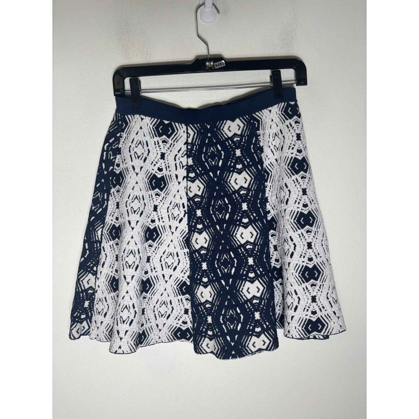 Parker Navy and White Knit Mini Skirt Sz M
