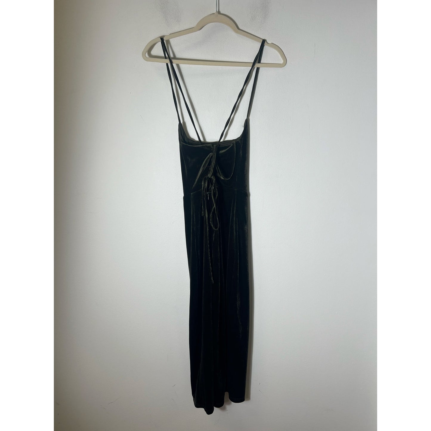Lulu's Dark Green Velvet Sleeveless Cocktail Dress Sz XS