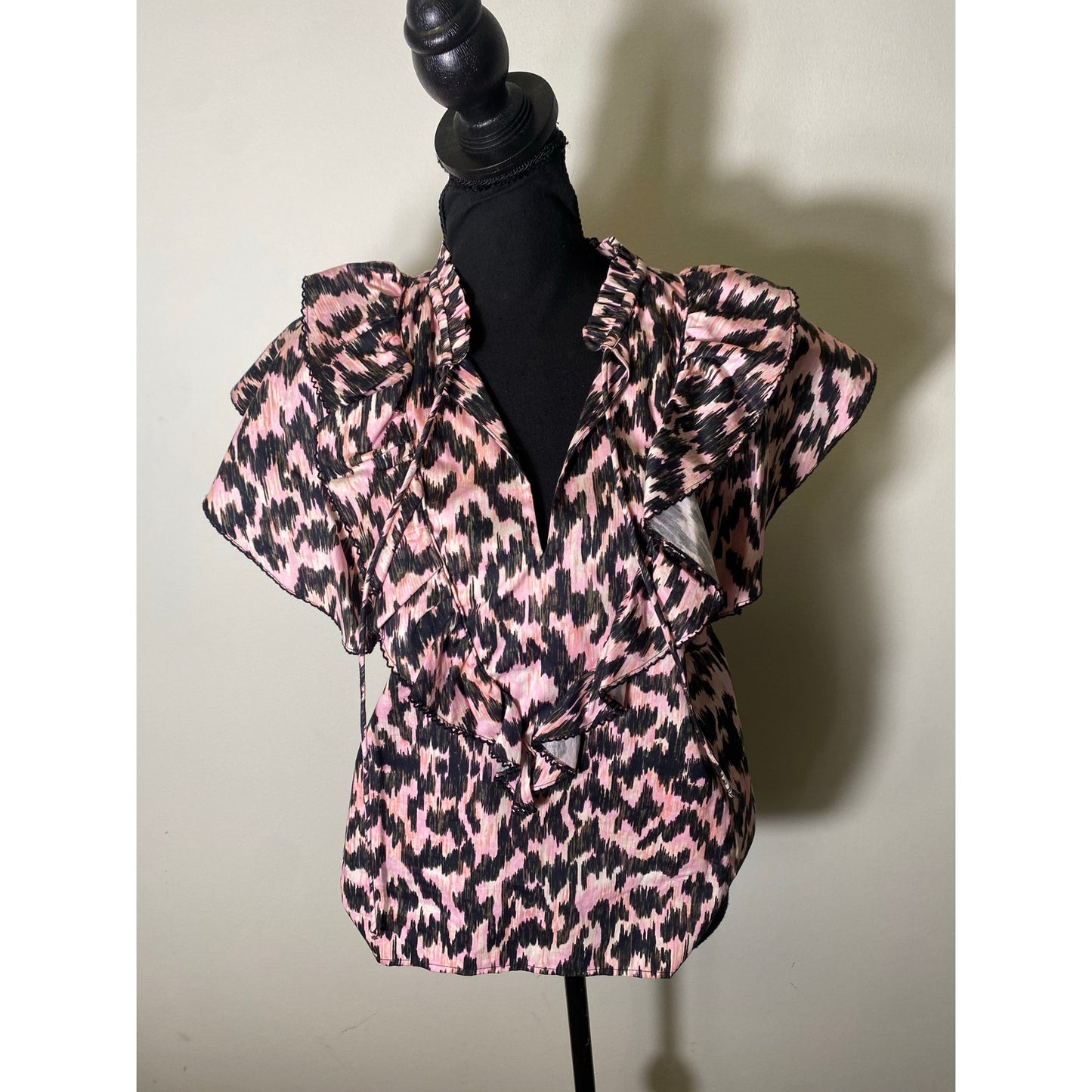 Maria Cher Pink Deisgn Top Sz XS