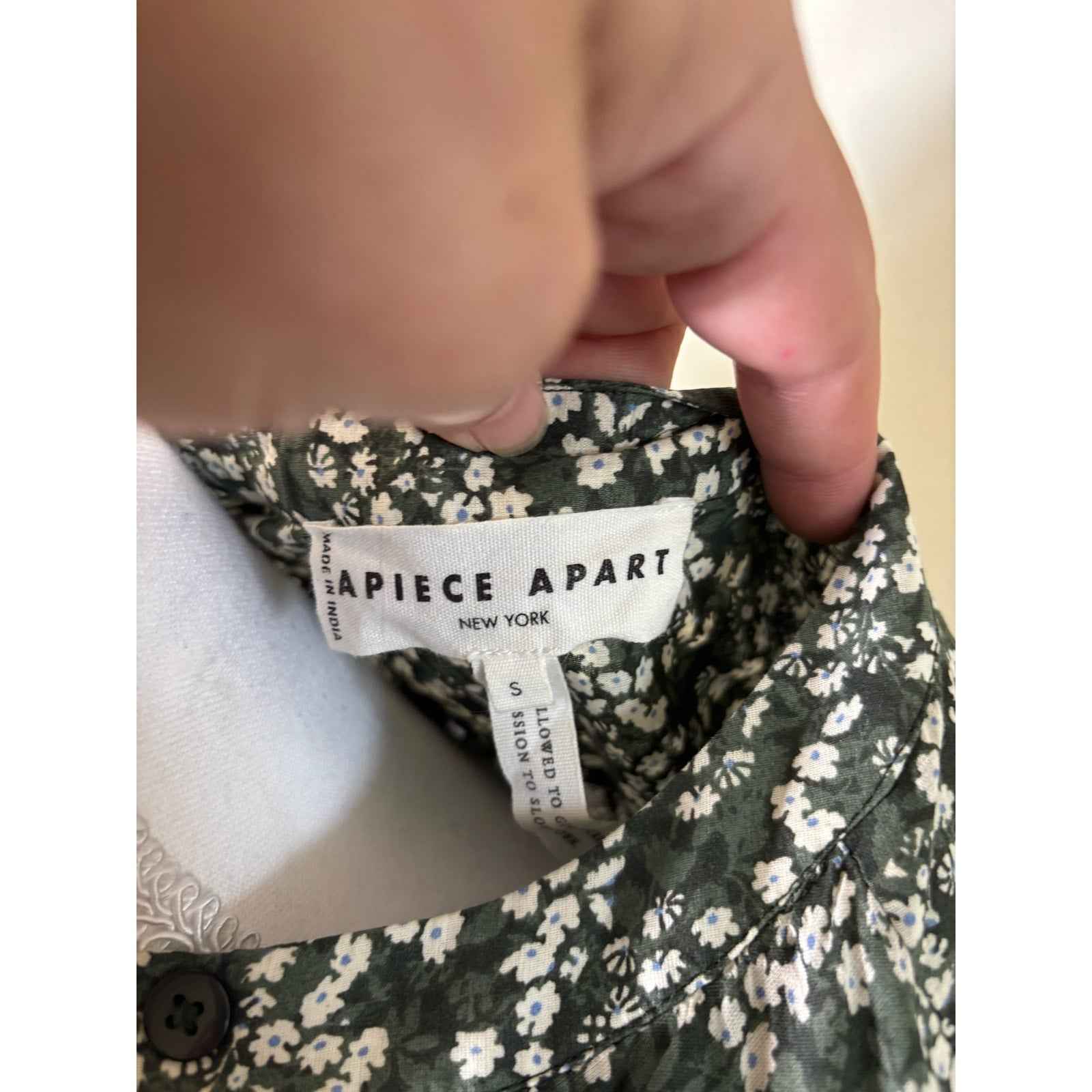 Apiece Apart Green Floral Maxi Dress Sz S