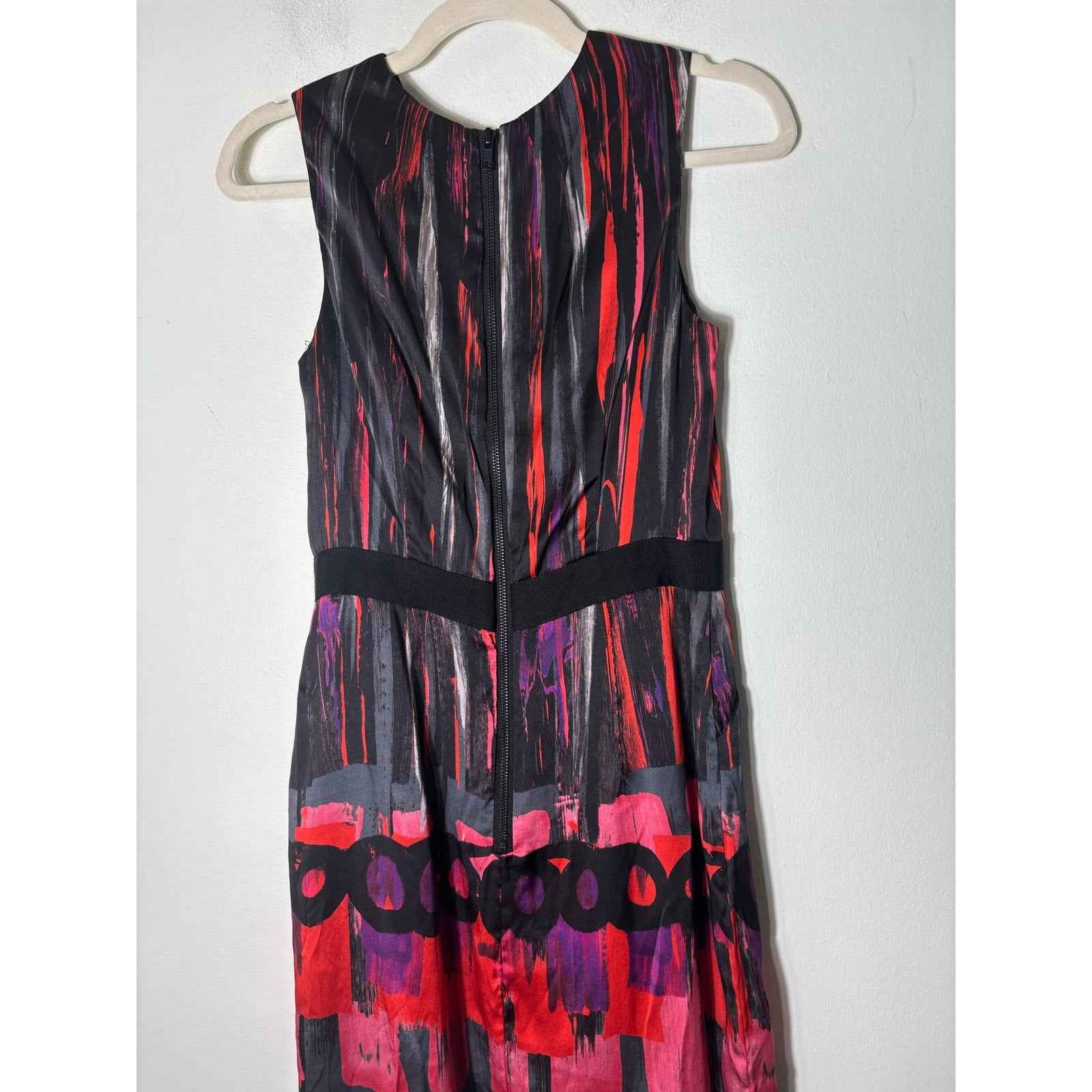 Milly Brush Stroke Sleeveless Mini Dress Sz 4