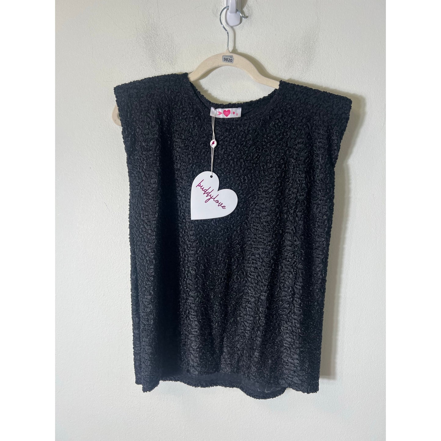 NWT Buddy Love Black Sleeveless "Lucy Top" Shirt Sz M