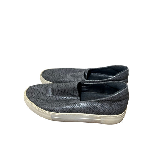 J/Slides Gray Snake Skin Slip On Sneakers Sz 7.5