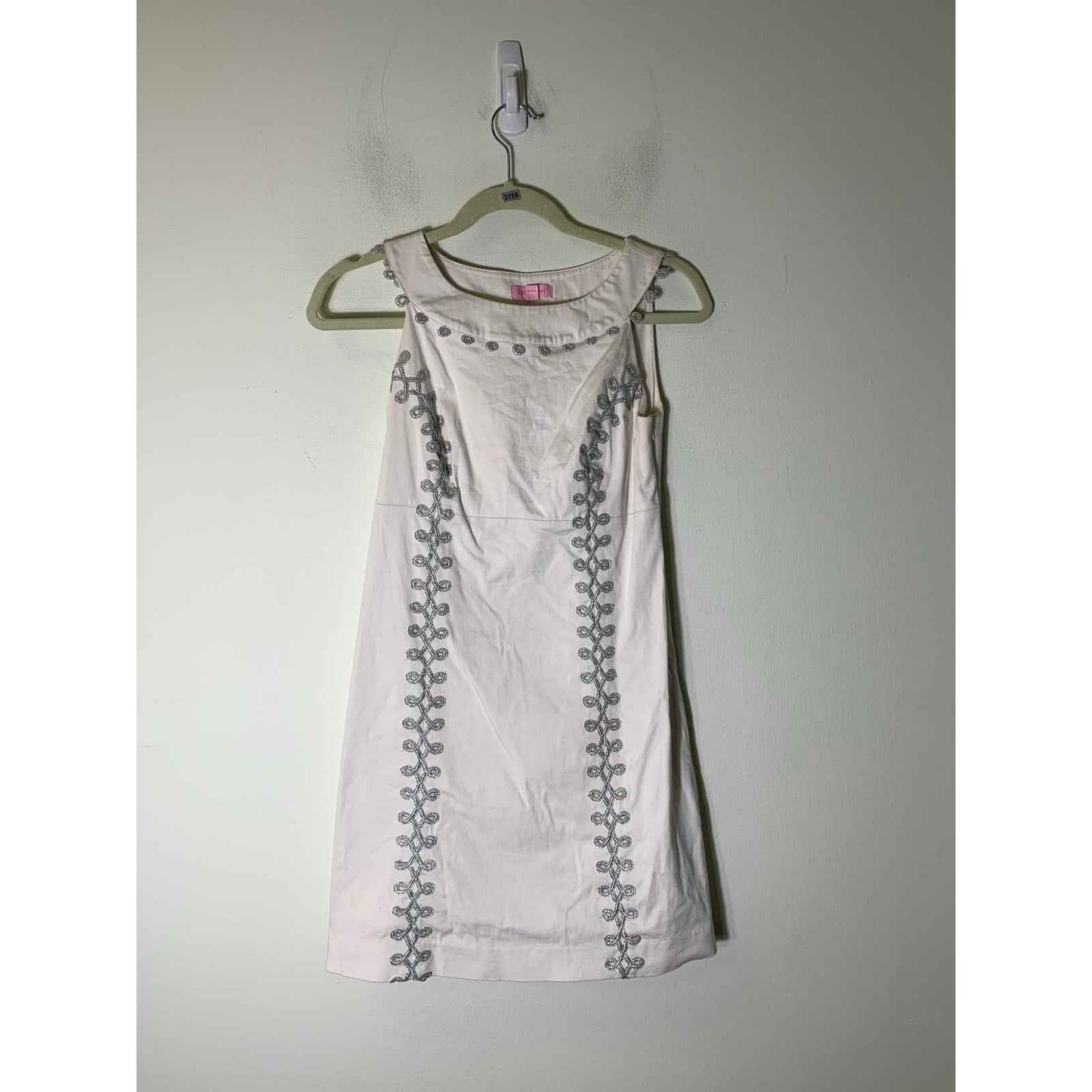 Lilly Pulitzer White Sleeveless Knee Length Sheath Dress Sz 0