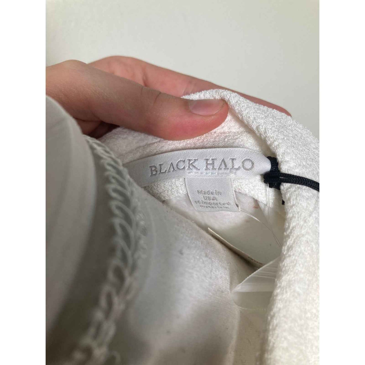 NWT Black Halo White SLeeveless Collared Knee Length Dress Sz S