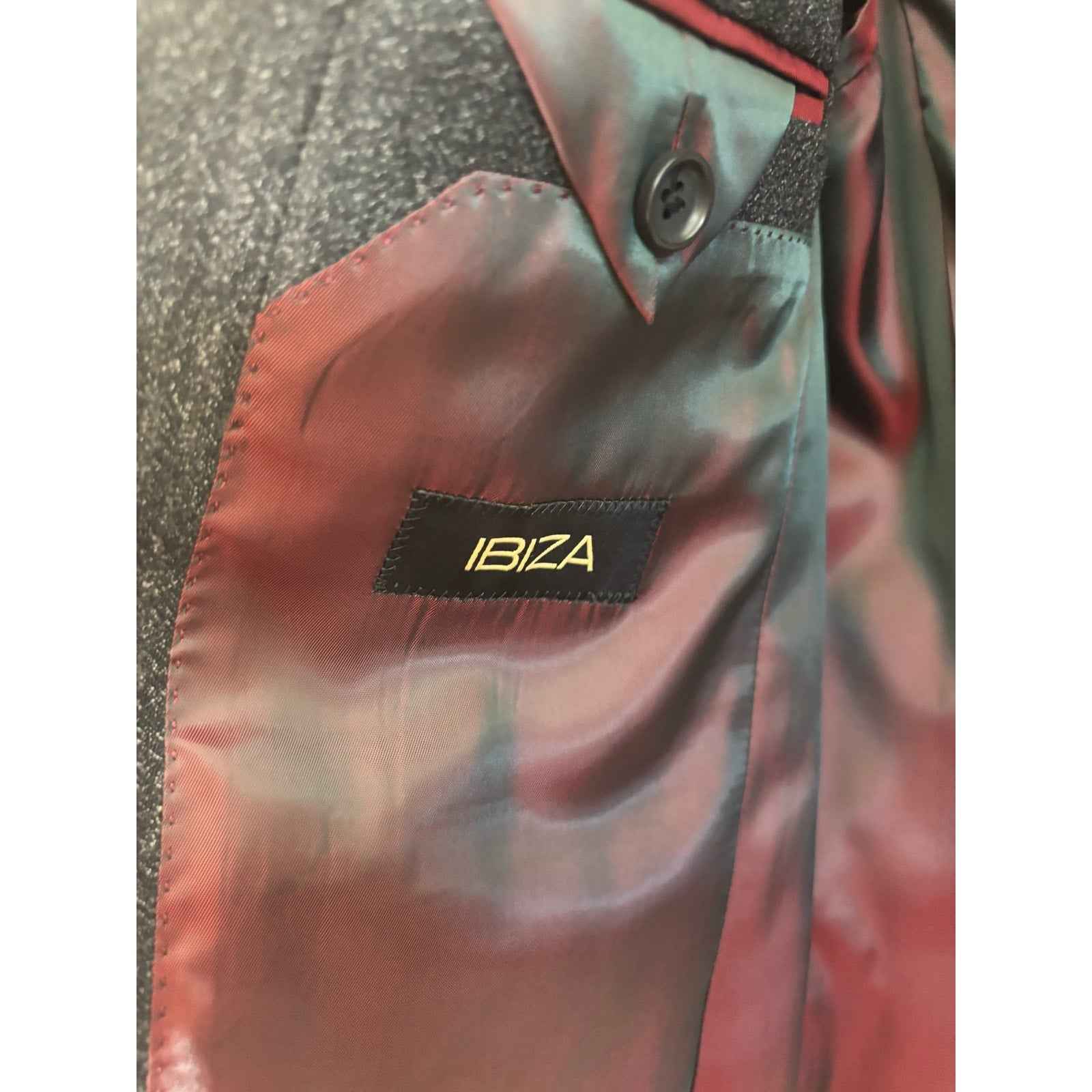 Ibiza Dark Gray Long Sleeve Dress Jacket Sz 40R