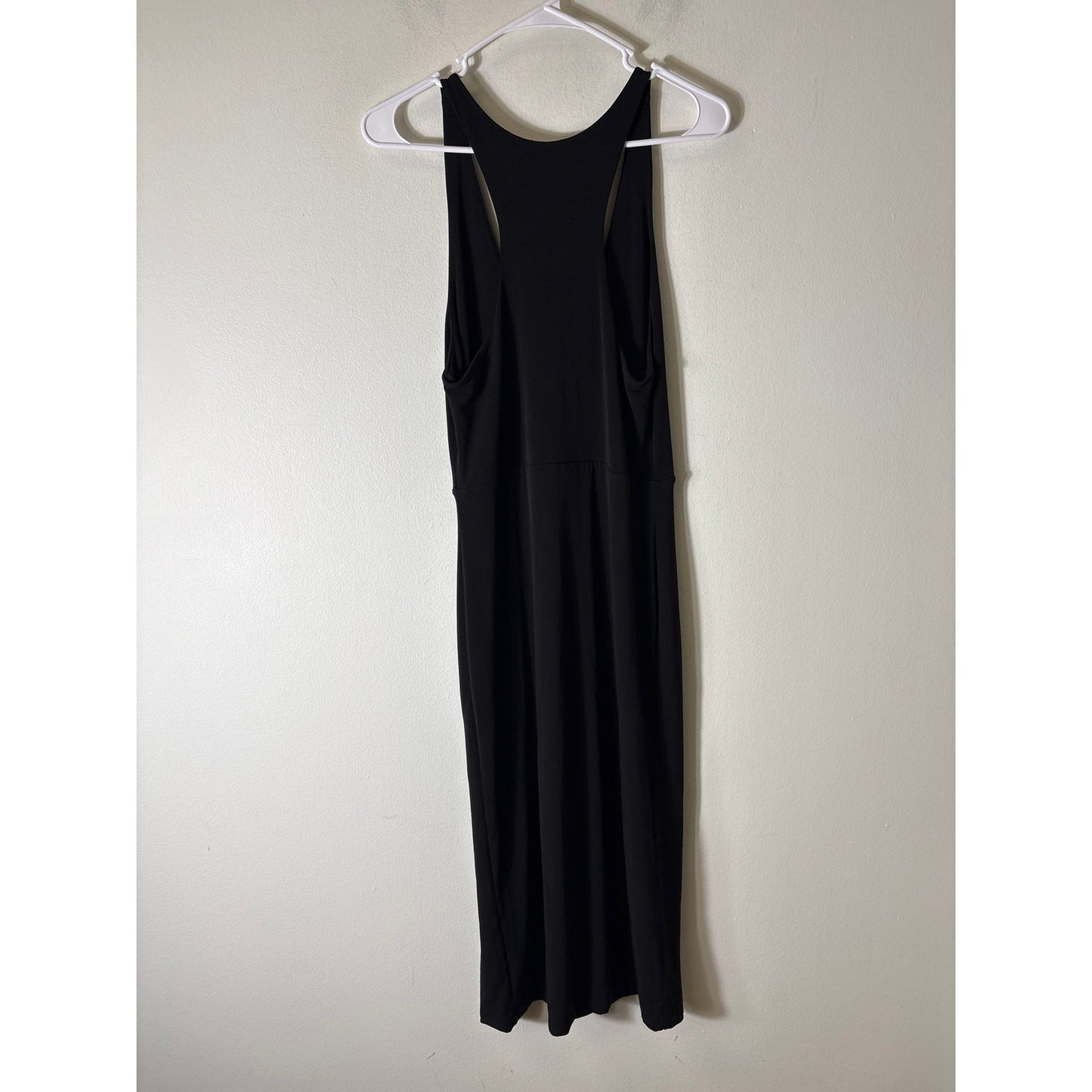 Leith Black Soft Tee Midi Dress Sz M