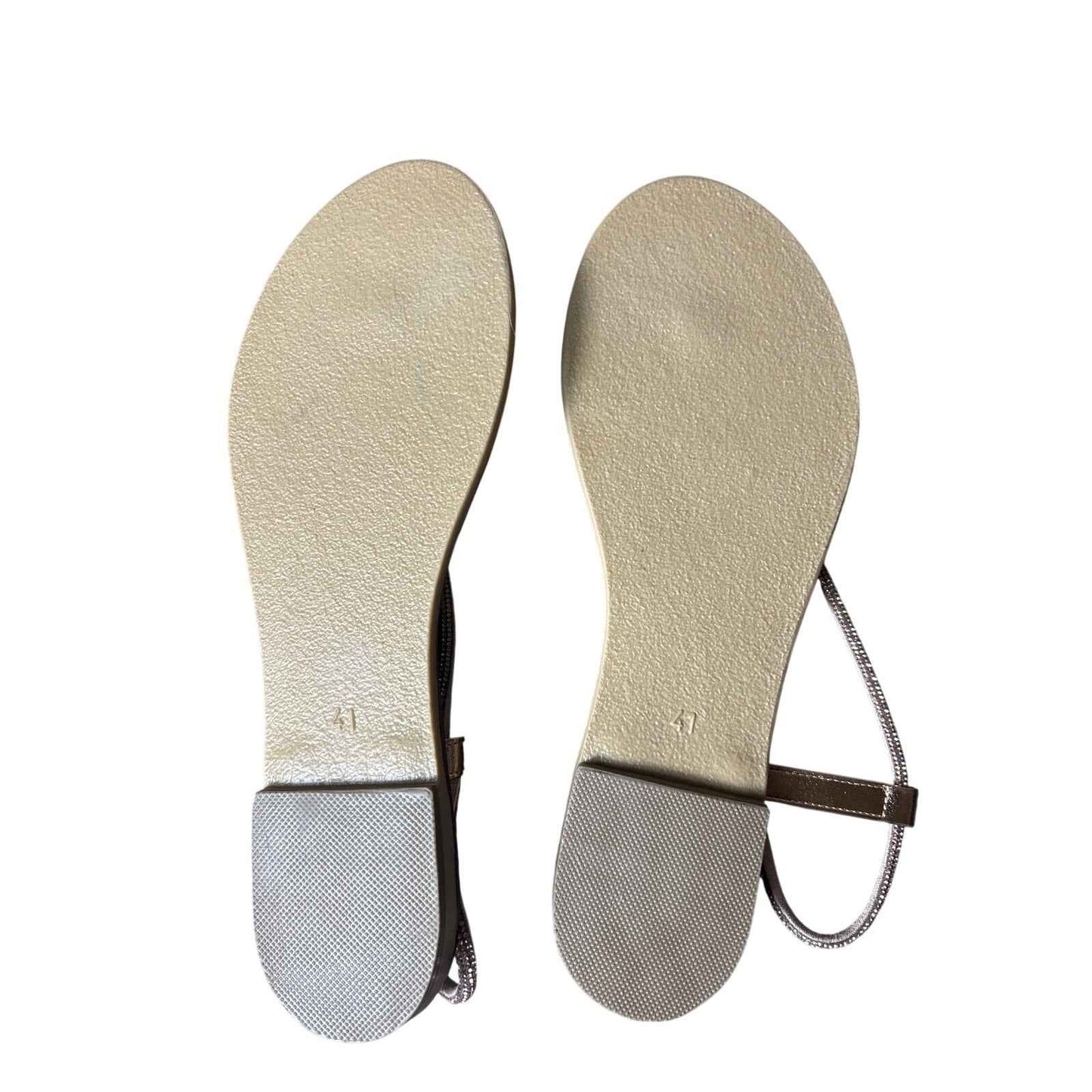 NWOB Nicholas Lainas Tan Rose Gold Thong Flat Sandal Sz 41