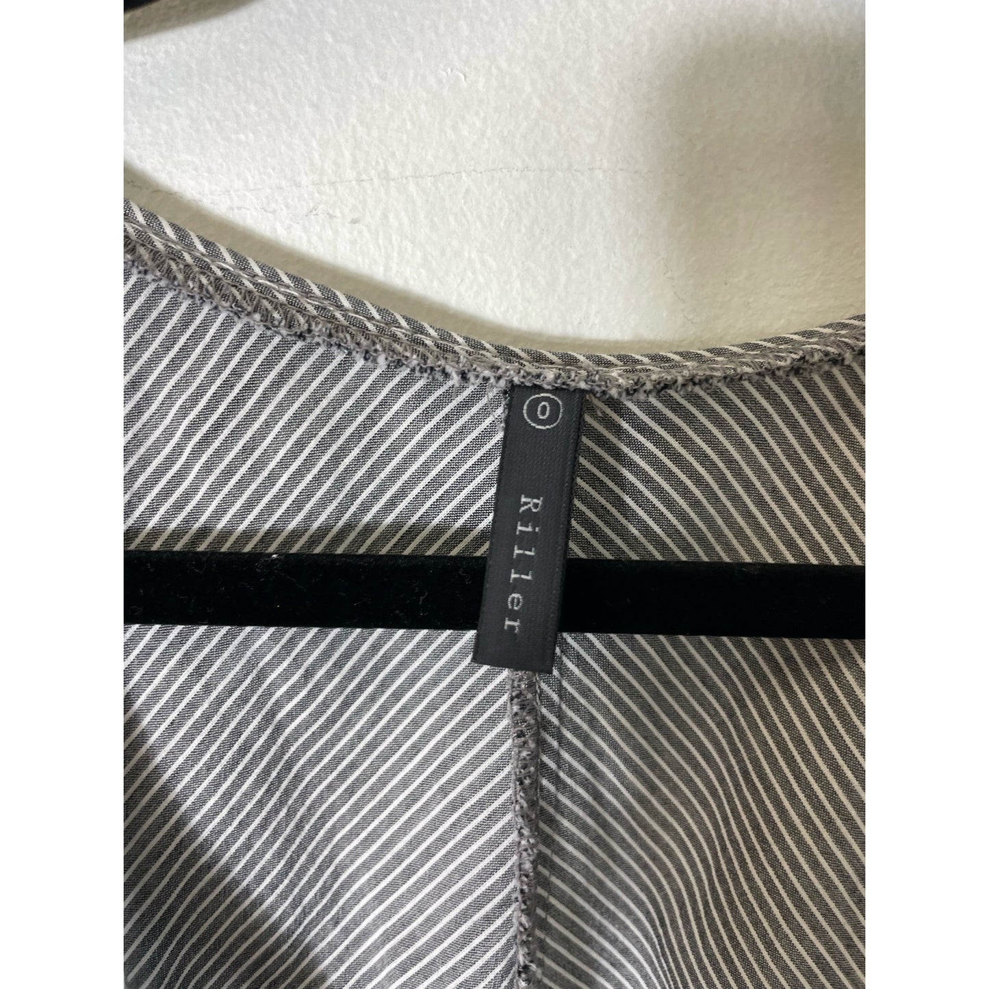 Riller Gray/White striped Mini Tent Dress Sz 0