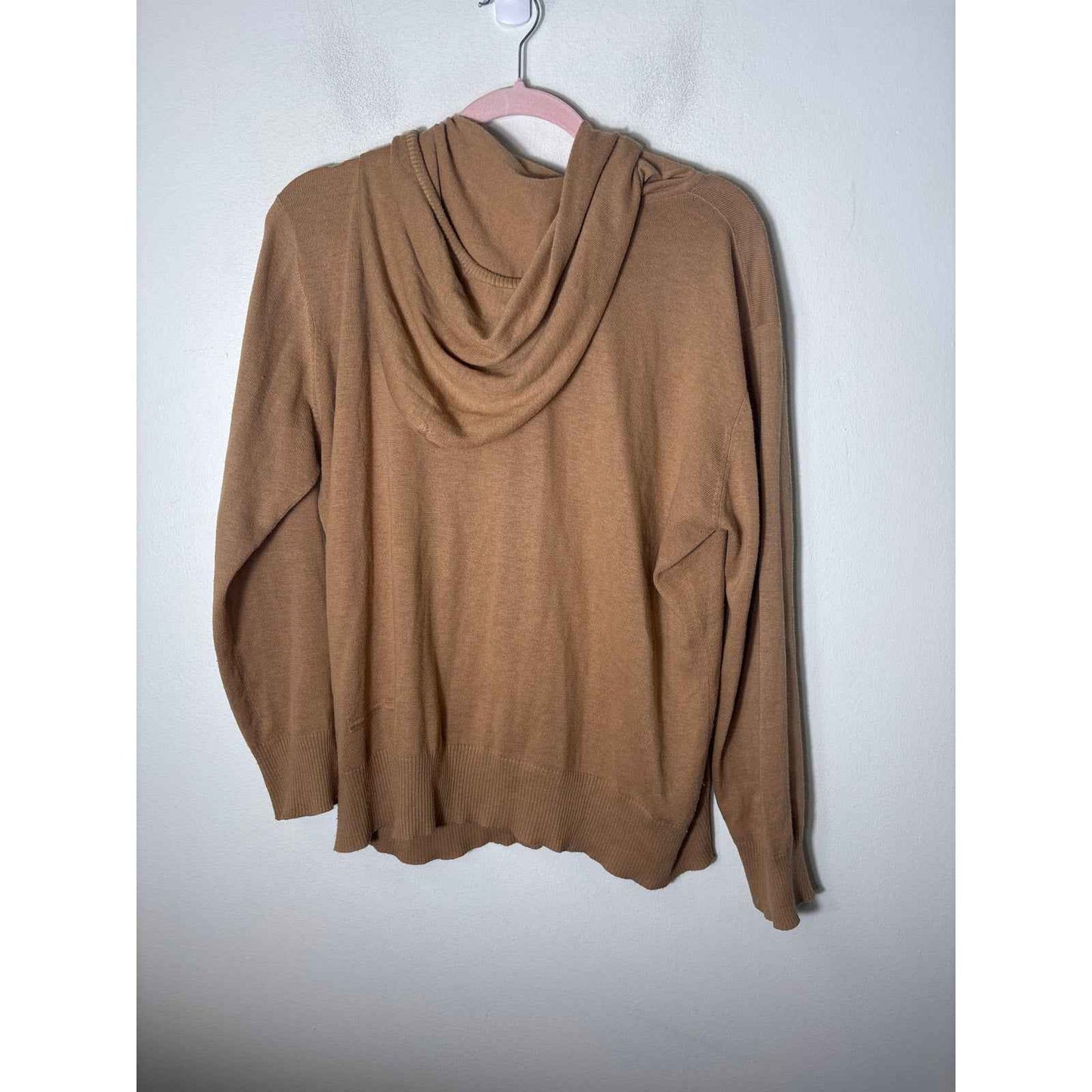 Neu Nomads Light Brown Long Sleeve Hooded Shirt sz M