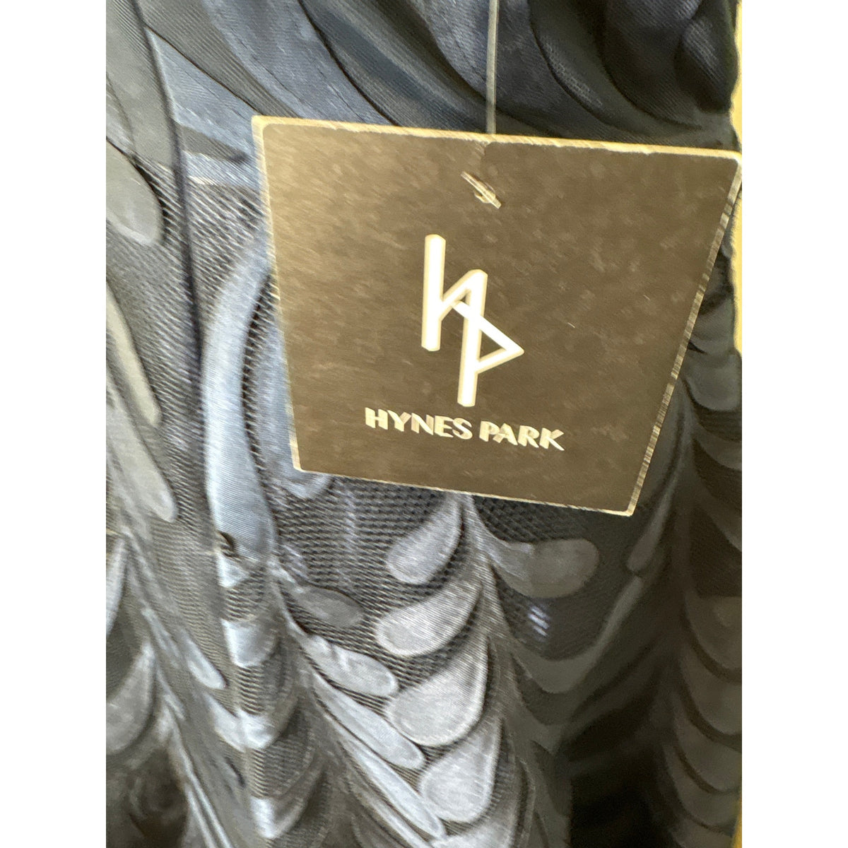 NWT Hynes Park 108 Mikado/Scuba Navy Mesh Floor Length Gown Sz 6