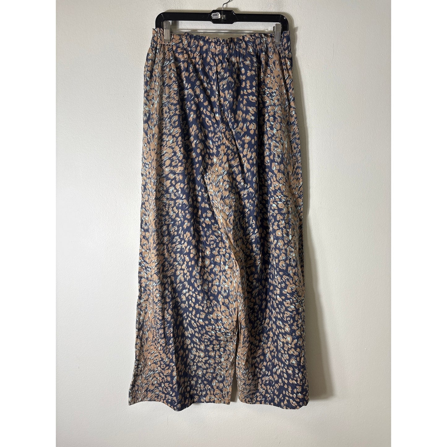 Tanya Taylor Ralia lightweight Wide Leg Stretchy waist beach vacation pants Sz L