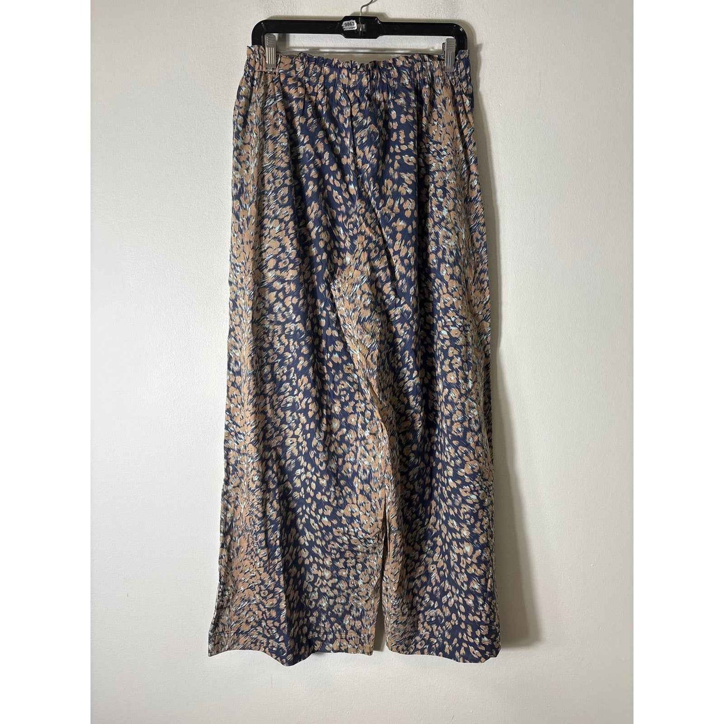 Tanya Taylor Ralia lightweight Wide Leg Stretchy waist beach vacation pants Sz L