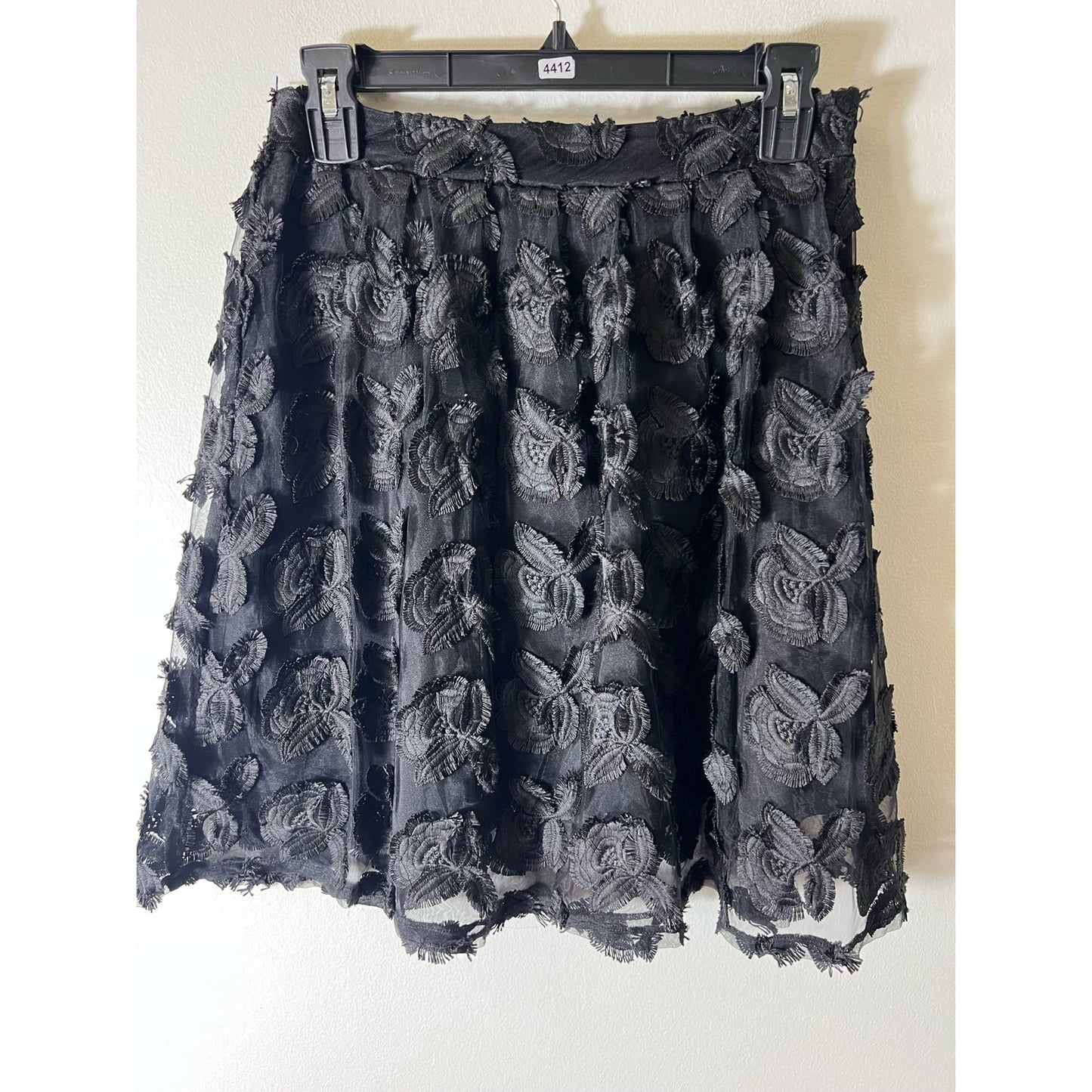 Ali and Jay Black Floral Skirt Sz S