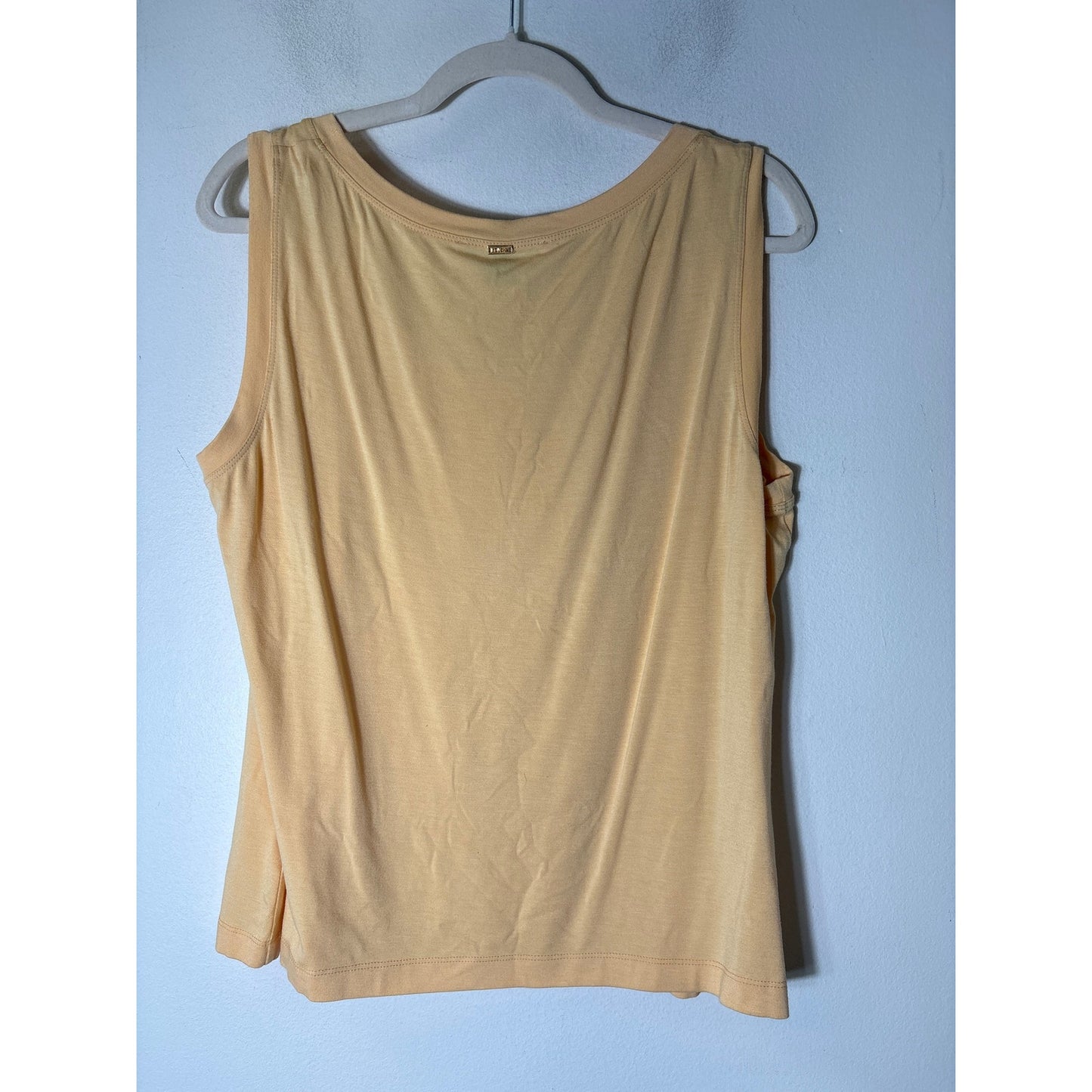 St. John Marigold Yellow Sleeveless Cotton Top Sz 14