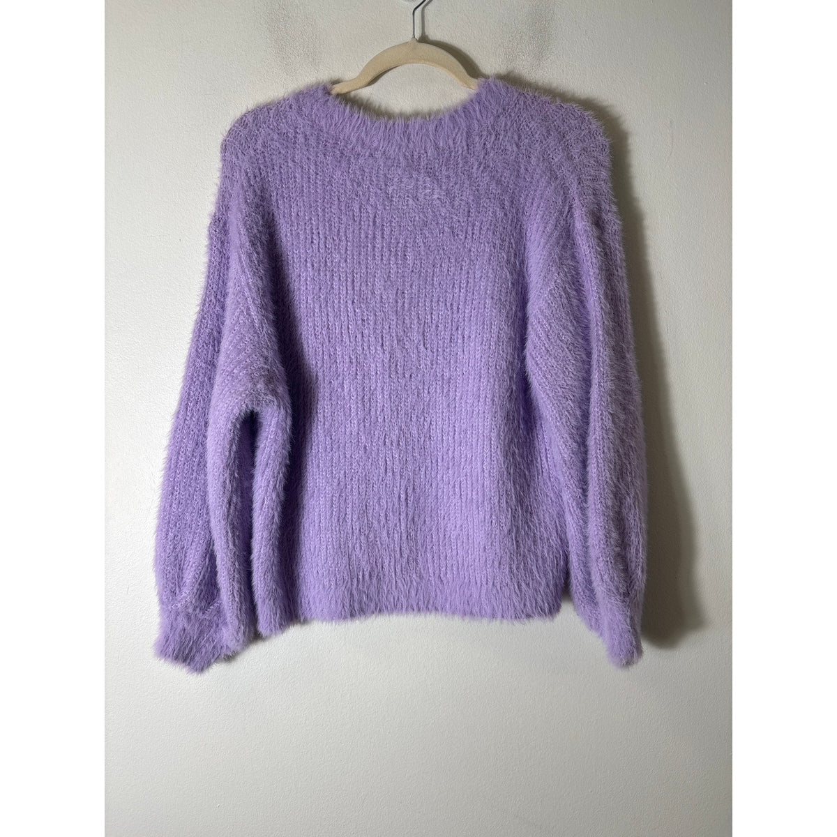 Mustard Seed Lavender Long Sleeve Fuzzy Sweater Sz S