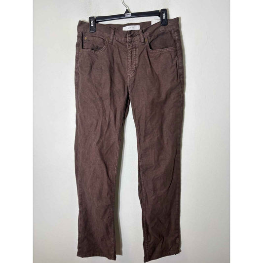 Men's Billy Reid "slim fit"Brown Soft Cotton Denim Style Pants W30x32L