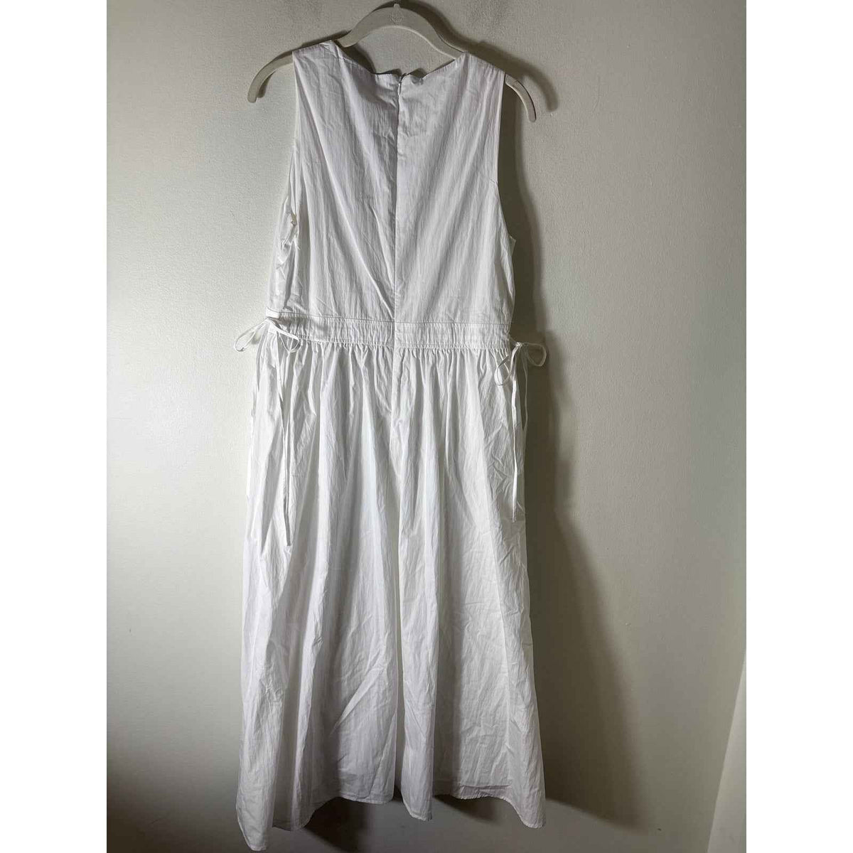 Rue Sophie White Sleeveless Side Tie Maxi Dress Sz M