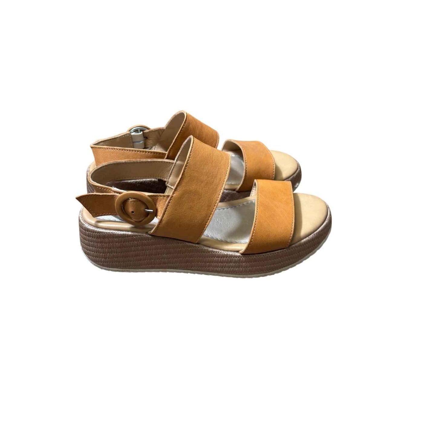 Cordani brown Leather Platform Sandal Sz 39